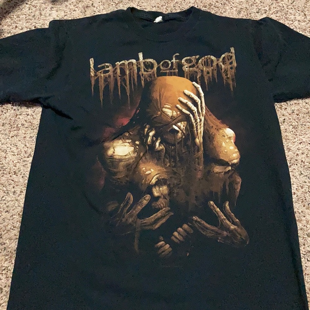 Vintage Lamb of God black rock band T shirt L